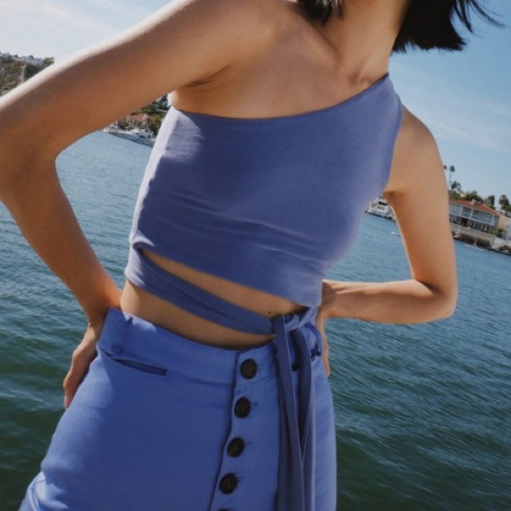 Selva Negra One Shoulder Crop Top